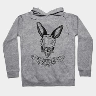 Rabbit Skull and Rose Hoodie